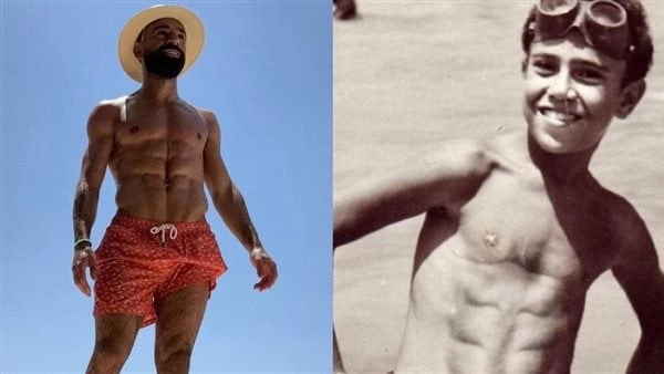 انا إللي على اليمين.. أشرف عبد الباقي: عملتها قبلك يا ابو صلاح نشر الفنان أشرف عبد الباقي عبر صفحته الشخصية علي موقع الصور والفيديوهات الشهير انستجرام صورة من طفولته علي البحر . ون