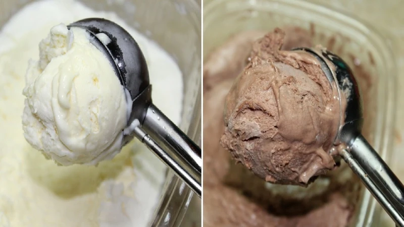 الطعم هيبهرك أسهل طريقة لصنع آيس كريم الفانيليا والشوكولاتة في البيت بدون ماكينة مع قدوم فصل الصيف وزيادة درجة الحرارة يفضل الجميع تناول الآيس كريم