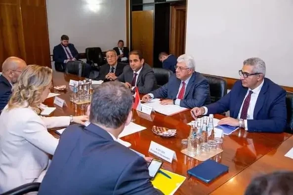 وزير التعليم العالي يلتقي نائب المدير العام لمؤسسة الروس آتوم الروسية التقى الدكتور أيمن عاشور وزير التعليم العالي والبحث العلمي، تاتينا انوتولوليڤنا