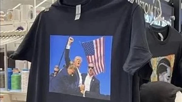 سرعة الصاروخ.. تيشيرتات محاولة اغتيال ترامب في الصين والمتاجر الإلكترونية بعد ساعات قليلة من حادث إطلاق النار على المرشح الرئاسى الأمريكى دونالد