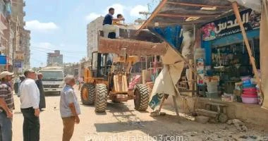 متابعه أحمد القطعاني عدسه احمد سيف آلتي أسفرت عن رفع ٢٦٤ حالة اشغال ثابت ومتحرك تنفيذا لتوجيهات الدكتورة جاكلين عازر - محافظ البحيرة بتنظيم حملات