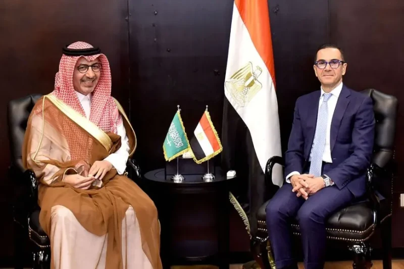 وزير الاستثمار يبحث مع السفير السعودي بالقاهرة سبل تعزيز التعاون الاقتصادي المشتركاستقبل وزير الاستثمار والتجارة الخارجية، المهندس حسن الخطيب، السفير
