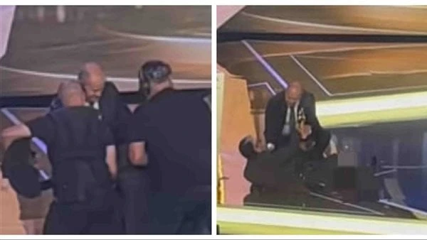 لحظة سقوط فنان لبناني على المسرح أثناء تكريمه أقيم مساء أمس فى لبنان مهرجان الزمن الجميل لتكريم رموز الفن اللبناني والعربي فى حفل حضره الكثيرين من الوسط الفني والإعلامي.وكن ضمن الم