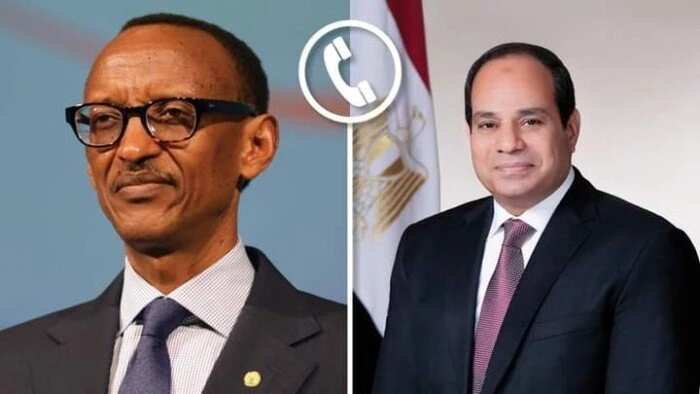 الرئيس السيسي يهنئ نظيره الرواندي بمناسبة فوزه بفترة رئاسية جديدة أجرى الرئيس عبد الفتاح السيسي، اتصالا هاتفيا بالرئيس الرواندي بول كاجامي، هنأ خلاله