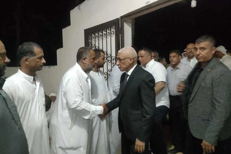 محافظ شمال سيناء يقدم واجب العزاء لأسرة سكرتير مدينة نخل قدم اللواء دكتور خالد مجاور محافظ شمال سيناء ،الليلة،واجب العزاء لأسرة، علي صالح جمعة