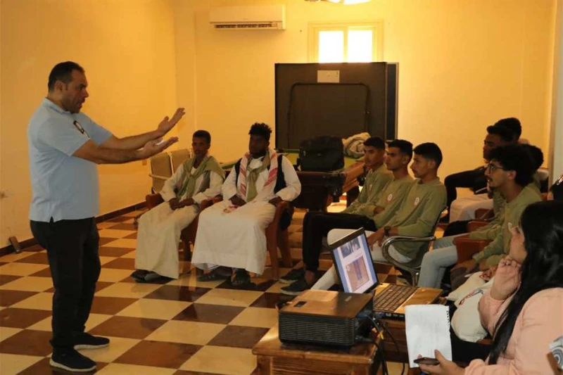 أساسيات الرسوم المتحركة والتصوير الفوتوغرافي في ورش أهل مصر بسانت كاترين شهد النادي الاجتماعي بسانت كاترين، الأحد، أولى فعاليات الورش الفنية والحرفية للملتقى السابع عشر لشباب المحا