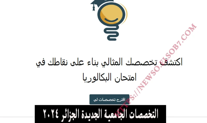 تعرف على.. التخصصات الجامعية الجديدة لحاملي شهادة البكالوريا الجزائر 2024أتاحت وزارة التعليم العالي والبحث العلمي تخصصات متعددة للناجحين في