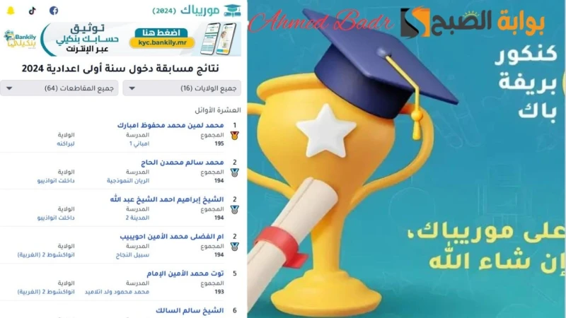 الرابط الرسمي.. لينك نتائج كونكور 2024 عبر موقع موريباك لينك نتائج كونكور 2024 الرسمي، للاستعلام عن نتائج الطلاب، حيث يستعد الطلاب وأولياء الأمور