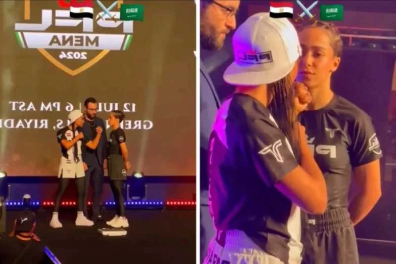 أخبار الرياضة -ردة فعل الملاكمة السعودية هتان السيف بعدما استفزتها منافستها المصرية إيمان بركة فيديو تعرف على التالي ردة فعل الملاكمة السعودية هتان