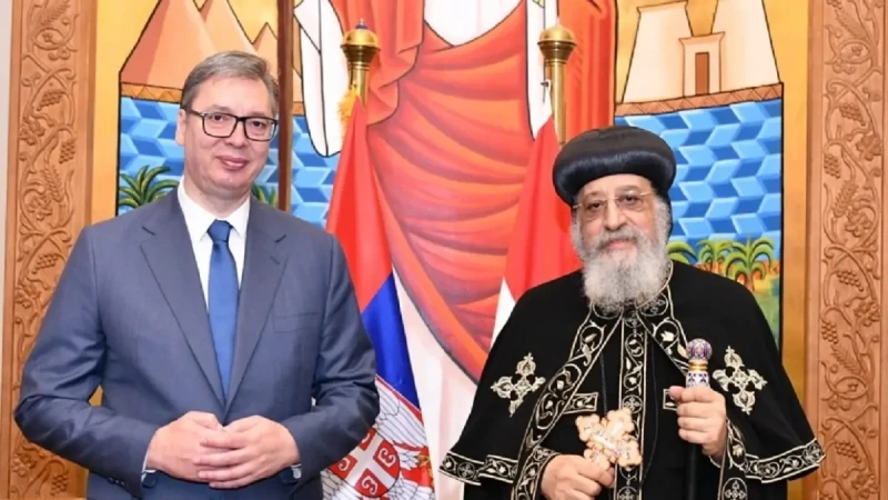 بالصور قداسة البابا تواضروس الثاني يستقبل رئيس صربيا المقر البابوي بالقاهرةبالصور قداسة البابا تواضروس الثاني يستقبل رئيس صربيا المقر البابوي