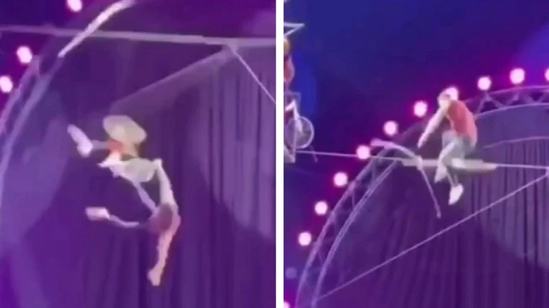 مقتل لاعب سيرك بقفزة خاطئة أمام الجمهور .. فيديو اخر خبر شاهد المقال التالي من صحافة السعودية عن مقتل لاعب سيرك بقفزة خاطئة أمام الجمهور فيديو، توفي لاعب سيرك روسي إثر تعرضه لسقوط 