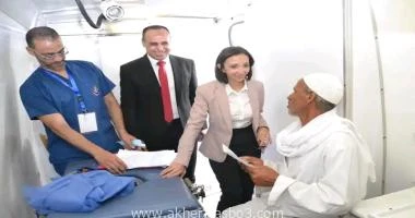 متابعه احمد القطعاني عدسه احمد سيف تلبيه لنداء الموطنين بقرية نديبة وسرعة الاستجابة قامت الدكتورة جاكلين عازر محافظ البحيرة بتفقد أعمال القافلة