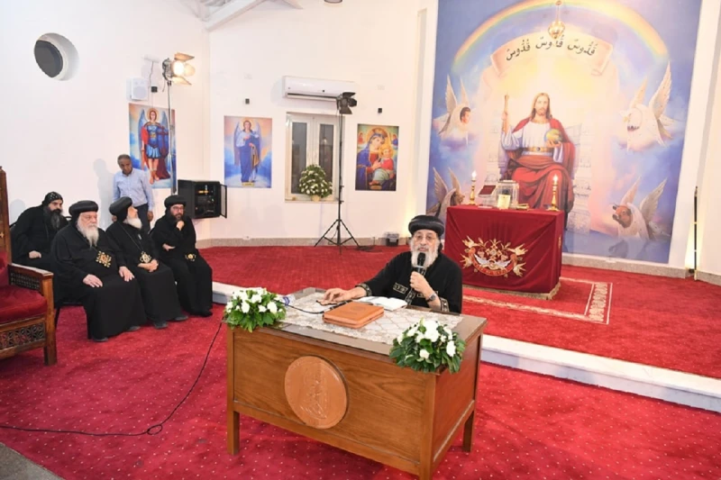 عظة قداسة البابا تواضروس الثاني عن أبعاد الخدمة السبعة ويطالب كهنة الخليج بهذا الامرعظة قداسة البابا تواضروس الثاني عن أبعاد الخدمة السبعة في اجتماع