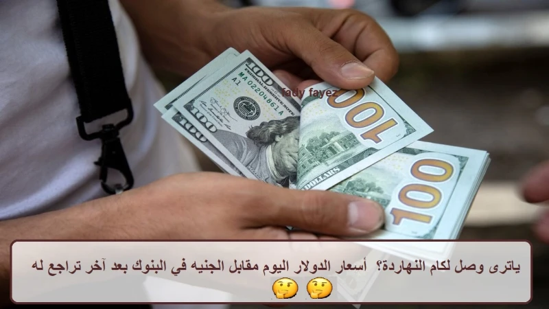 ياترى وصل لكام النهاردة؟ أسعار الدولار اليوم مقابل الجنيه في البنوك بعد آخر تراجع لهأسعار الدولار اليوم في السوق المحلي بعد آخر تحركات لسعر الدور
