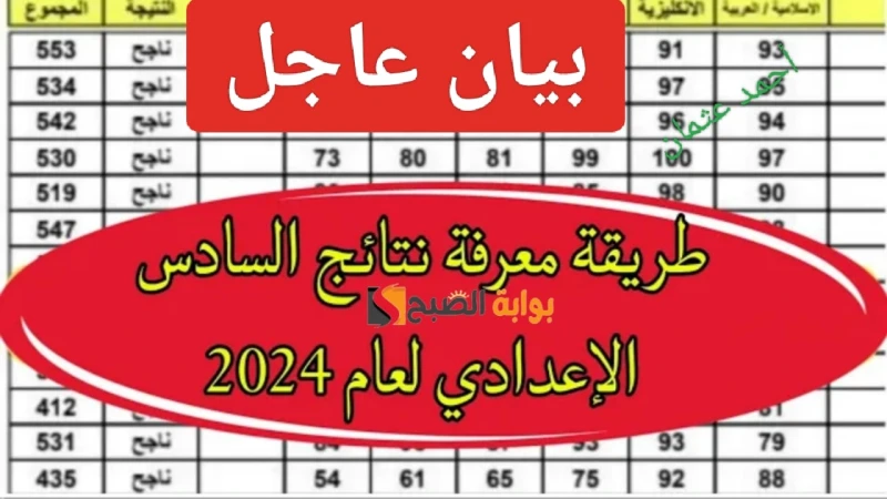 الرسمي.. رابط منصة نجاح للنتائج 2024 نتائج السادس الاعدادي بالكود السري .. من وزارة التربية العراقيةرابط منصة نجاح للنتائج 2024 ، حيث قامت وزارة