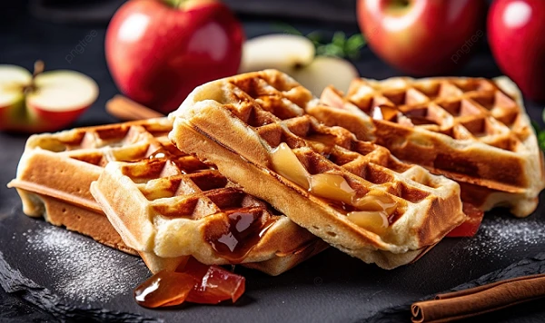 طريقة تحضير وافل التفاح والقرفة بسهولةالمقادير مكونات كومبوت التفاح :الماء : نصف كوبزبيب : 2 ملعقة كبيرةالتفاح : 3 حبات (مقطع قطع صغيرة)القرفة : ملعقة صغيرة طحين : 2 كوب سكر : 3 مل