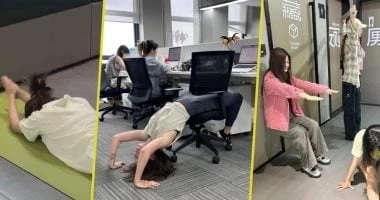 اشتغل واتمرن .. طرق سهلة لموظفين صينيين لدمج الرياضة والعمل صحة وطب شاهد المقال التالي من صحافة مصر عن اشتغل واتمرن طرق سهلة لموظفين صينيين لدمج الرياضة والعمل، يقوم موظفو المكاتب 