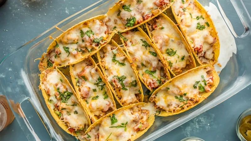 تاكو الدجاج بالجبن بطريقة سهلةمقادير طريقة عمل تاكو الدجاج بالجبن:1 ملعقة كبيرة زيت نباتي1 بصلة مفرومة1 ملعقة كبيرة كمون مطحونملح كوشيرفلفل أسود مطحون طازج2 كوب دجاج مقطع إلى شرائح