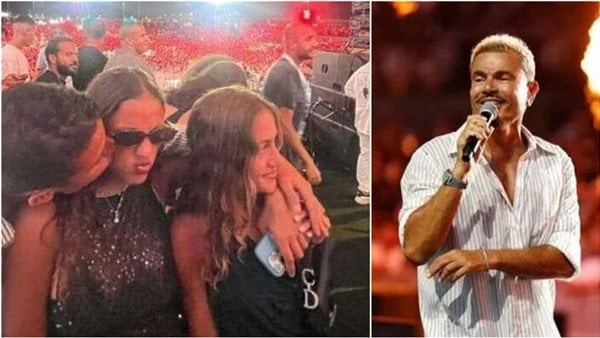 شاهد أبناء عمرو دياب في حفل مهرجان العلمين ظهر أبناء الفنان عمرو دياب، بين جمهور حفله الغنائي أمس في مدينة العلمين الجديدة، ضمن فعاليات مهرجان