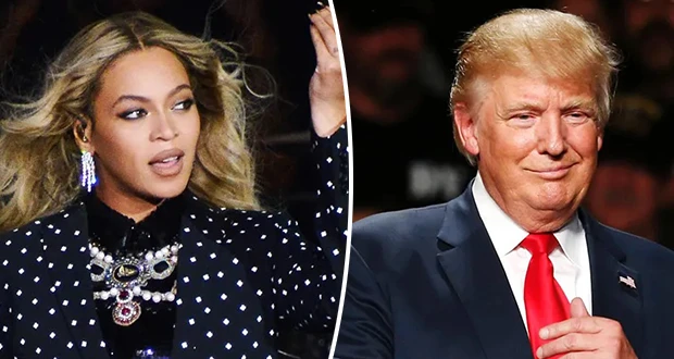 بالفيديو بيونسيه توجه صفعة جادة إلى ترامب تعرف على التالي بالفيديو بيونسيه توجه صفعة جادة إلى ترامب، متابعة بتجرد منعت النجمة الأميركية بيونسيه الرئيس الأسبق دونالد ترامب من استخدا