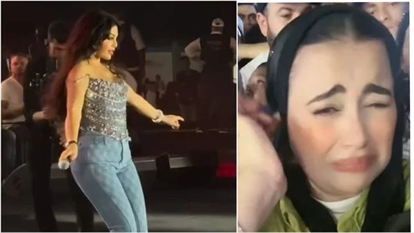 ذنوب على الفاضي .. فتاة تستاء من صوت هيفاء وهبي بحفل كفر الشيخ انتشر مقطع فيديو، من حفل الفنانة هيفاء وهبي، الأخير في مدينة كفر الشيخ، التي أحيته يوم الجمعة الماضية، 23 أغسطس. وفي 