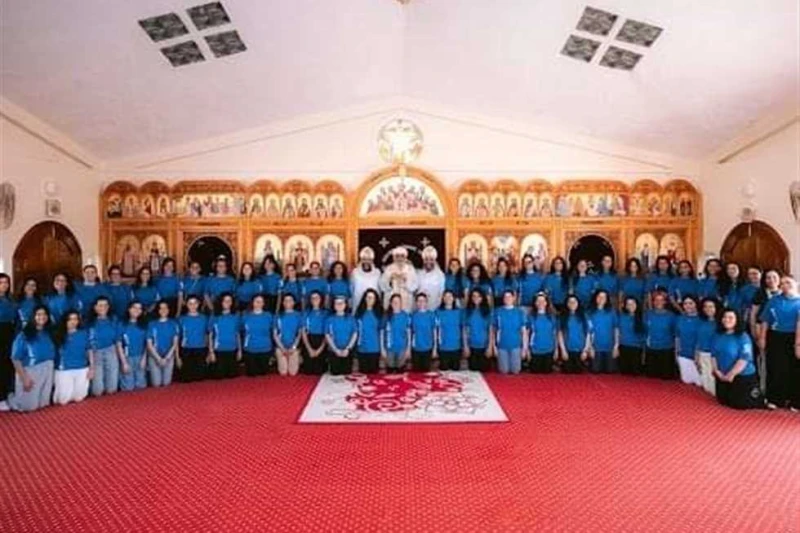 البابا تواضروس يصلي القداس بمشاركة شباب ملتقيات لوجوس صلى البابا تواضروس الثانى، بابا الإسكندرية بطريرك الكرازة المرقسية، القداس الإلهي بمشاركة شباب