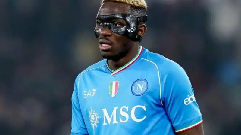 -أوسيمين يطلب الرحيل عن نابولي .. اخبار رياضية، أوسيمين يطلب الرحيل عن نابولي،أكد المدير الرياضي لنادي نابولي الإيطالي، جيوفاني مانا، أن النيجيري