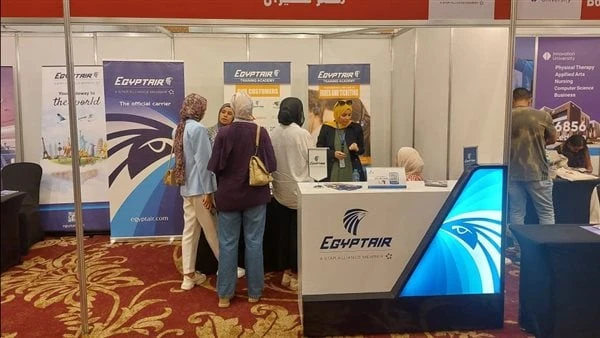 أكاديمية مصر للطيران للتدريب تشارك في معرض التعليم العالى شاركت أكاديمية مصر للطيران للتدريب من خلال جناح مصر للطيران في المعرض الرائد للجامعات