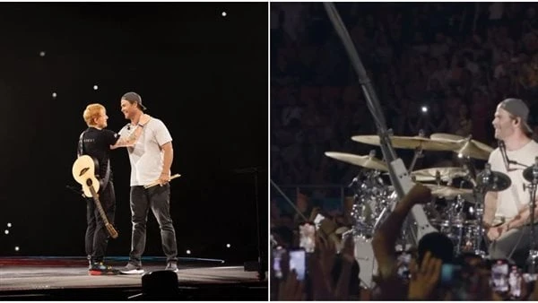 كريس هيمسورث يفاجئ الرومانيين بالعزف على الدرامز في حفل إيد شيران.. فيديو فاجأ كريس هيمسورث بطل سلسلة الأفينجرز، جمهور حفل إيد شيران في رومانيا