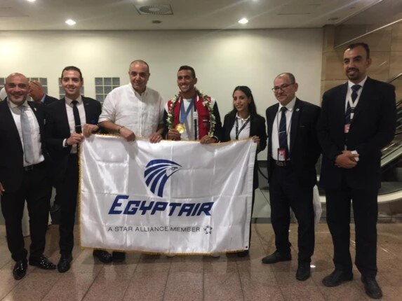 مصرللطيران تحتفل بأبطال مصر فى أولمبياد باريس 2024 مصرللطيران تحتفل بأبطال مصر فى أولمبياد باريس 2024نجلاء عنيمقامت شركة مصر للطيران الناقل الرسمي