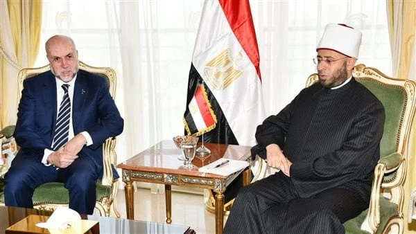 وزير الأوقاف يستقبل قاضي قضاة فلسطين ومستشار الرئيس الفلسطيني للشئون الدينية والعلاقات الإسلاميةاستقبل الدكتور أسامة الأزهري وزير الأوقاف، الدكتور محمود صدقي الهباش قاضي قضاة فلسطي