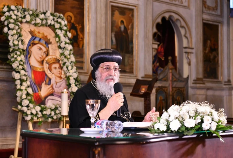 عظة البابا تواضروس الثاني من دير الأنبا بيشوى بوادى النطرون وحضور كثيف من الرهبانعظة البابا تواضروس الثاني من دير الأنبا بيشوى بوادى النطرون وحضور