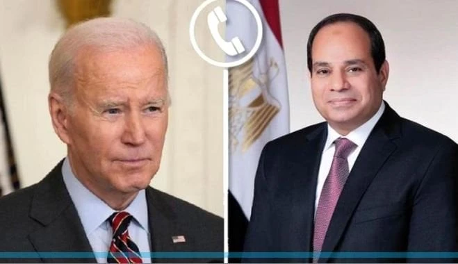 السيسي وبايدن يؤكدان أهمية التزام الأطراف المعنية بتذليل العقبات لوقف إطلاق النار في غزة أ ش أأكد الرئيس عبد الفتاح السيسي ونظيره الأمريكي جو بايدن،