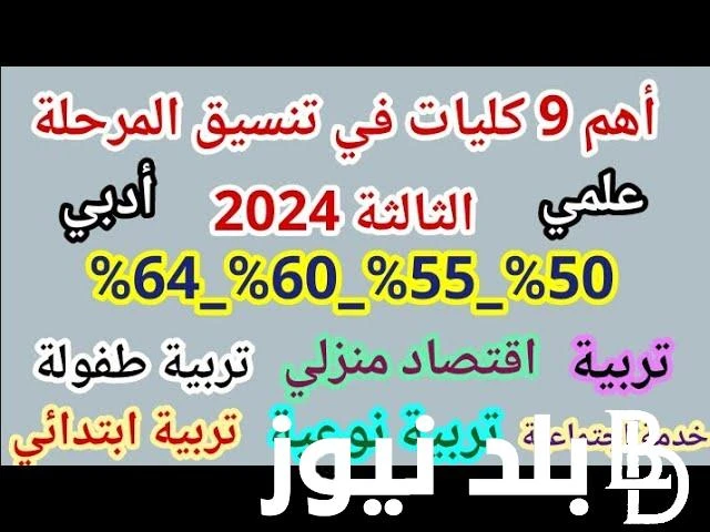 مؤشرات تنسيق المرحله الثالثه ادبي 2024 و الكليات المتاحه لطلاب المرحله الثالثه .() قامت وزراه التعليم العالي والبحث العلمي بتحديد الكليات المتبقية في تنسيق المرحله الثالثه ادبي 202