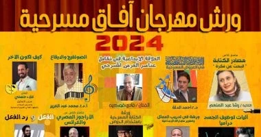 في دورة نور الشريف.. آفاق مسرحية يطلق استمارة 19 ورشة مسرحية وماستر كلاس تعرف على التالي في دورة نور الشريف.. آفاق مسرحية يطلق استمارة 19 ورشة مسرحية