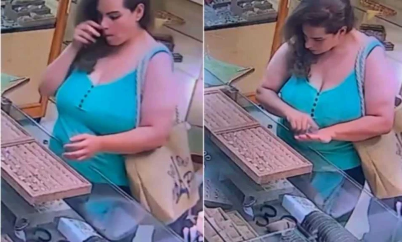 ..شاهد...سيدة تلجأ إلى حيلة غريبة لسرقة خاتمين من محل مجوهرات..تفاصيل تتابع الان تفاصيل ما ورد عن شاهد...سيدة تلجأ إلى حيلة غريبة لسرقة خاتمين من محل مجوهرات، وثق مقطع فيديو متداول