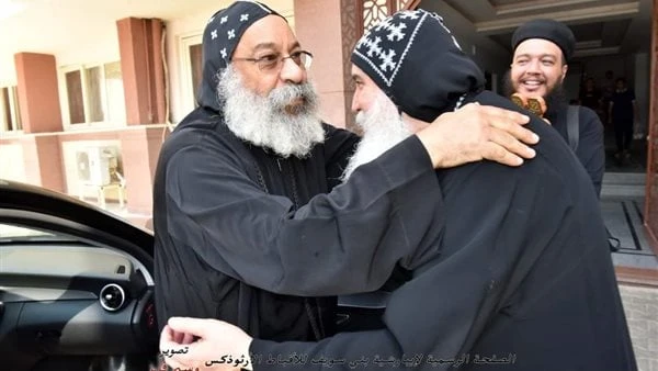زيارة اطمئنان.. الأنبا رافائيل يلتقي أسقف مطرانية بني سويف صور استقبل، صباح اليوم، صاحب النيافة الحبر الجليل الأنبا غبريال أسقف بني سويف صاحب النيافة الحبر الجليل الأنبا رافائيل أس