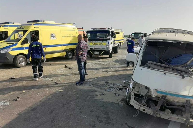 إصابة 7 اشخاص في حادث تصادم سيارتين بطريق الصعيد الزراعي في المنيا اصيب7 اشخاص، بينهم 4 سيدات، اليوم الاحد 15 سبتمبر، في حادث تصادم سيارتين ملاكي، بطريق الصعيد الزراعي، امام مركز ا