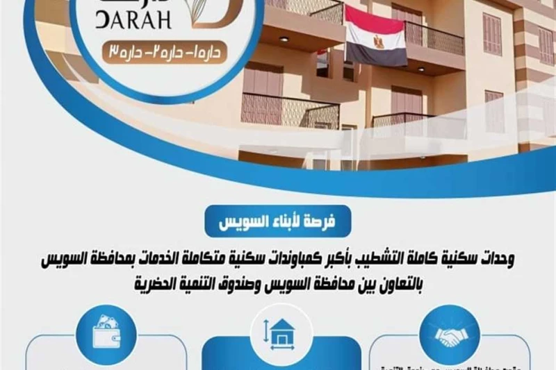 التنمية الحضرية يطرح شقق سكنية بأسعار ميسرة لأبناء السويس.. وبدء الحجز الأحد المقبل وقع صندوق التنمية الحضرية بروتوكول تعاون مشترك مع محافظة السويس للمساهمة في تقديم وحدات سكنية مم