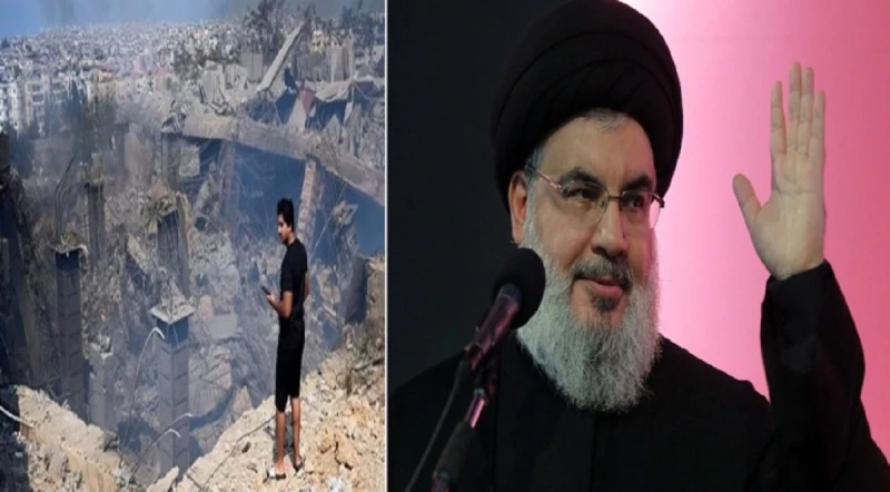 عاجل لحظة انتشال جثمان حسن نصر الله بموقع الضربة التي أدت لاغتياله ببيروتلحظة انتشال جثمان حسن نصر الله بموقع الضربة..نشرت شبكة سكاي نيوز عربية مقطع