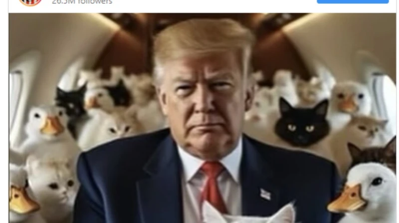ترامب يستعين بالبط والقطط في منافسة هاريس على مقعد الرئيس القادم نشر الرئيس الأمريكي السابق والمرشح الحالي للانتخابات الرئاسية المقبلة، دونالد ترامب، اليوم، تدوينة عبر حسابه الخاص 
