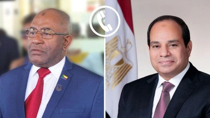 الرئيس السيسي يجري اتصالا هاتفيا مع رئيس جزر القمر للاطمئنان على صحته الرئيس عبد الفتاح السيسي والرئيس عثمان غزاليأجرى الرئيس عبد الفتاح السيسي،