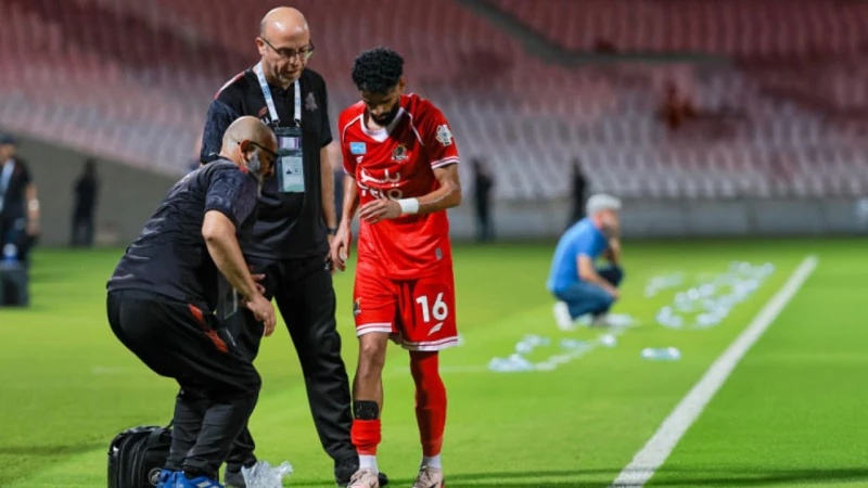 -الرباط الصليبي يبعد لاعب الوحدة 9 أشهر .. أصيب لاعب الفريق الأول لكرة القدم بنادي الوحدة، نواف العزيزي، بقطع في الرباط الصليبي للركبة اليمنى، حسب ما