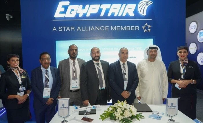 مصرللطيران للخدمات الأرضية توقع بروتوكول تعاون مع وكالة جانب من توقيع بروتوكول التعاوننجلاء غنيموقعت شركة مصرللطيران للخدمات الأرضية خلال فعاليات