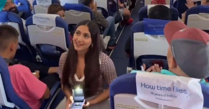 الفن و المشاهير: فتاة هندية تحدث جدلا بعد تقدمها بعرض زواج على حبيبها في الطائرة-بالفيديو أحدثت شابة هندية تدعى شيفا مورورا موجة جدل بعد أن تقدمت