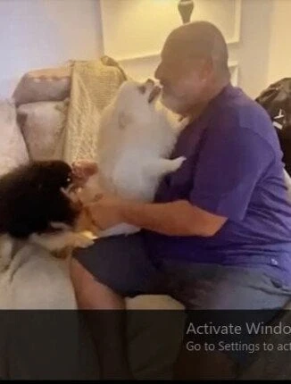 مظهر شاهين يواسيه.. سرادق عزاء كلبة خالد الصاوي و سر علاقة الفنان ب الكلاب خالد الصاوي يعانق كلبته المتوفاة أسامة محمدحظيت كلبة خالد الصاوي المتوفاة،