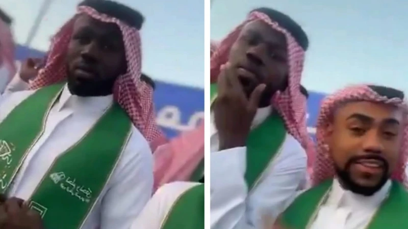 -بالثوب والشماغ مالكوم ممازحا كوليبالي: والله كويتي.. فيديو .. مازح البرازيلي مالكوم فيليبي محترف نادي الهلال زميله بالفريق السنغالي كاليدو كوليبالي خلال احتفالات النادي باليوم الو