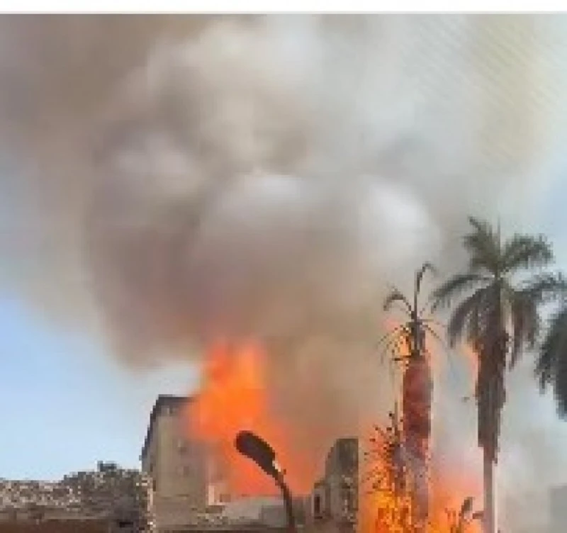 كلاكيت تاني مرة بالفيديو حريق بجوار مدرسة الأقباط الإعدادية بنات في بني سويف بعد حريق المطرانيةبالفيديو حريق بجوار مدرسة الأقباط الإعدادية بنات في