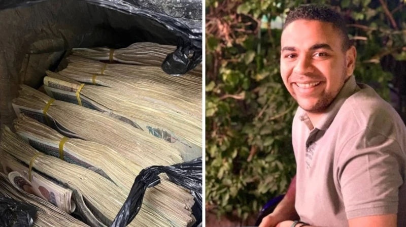 داخل كيس بلاستيك.. شاب يعيد 100 ألف جنيه لصاحبها في الأقصر في لفتة تعكس الأخلاق الحميدة والأمانة، عثر الشاب كريم ناصر على مبلغ مالي كبير أمام السوبر