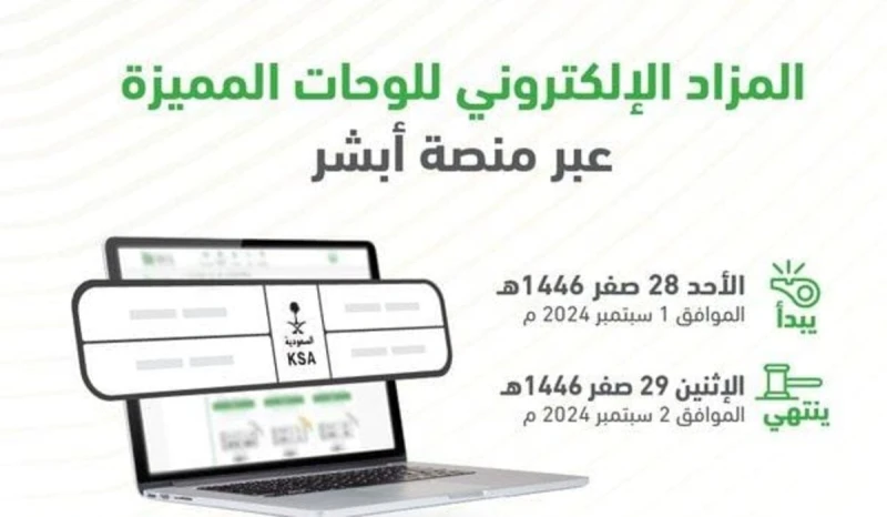 المرور السعودي يقيم مزاد إلكتروني على اللوحات المميزة ويوضح أسباب عدم الاستفادة من تخفيض المخالفات المرورية بنسبة 25نوهت الإدارة العامة للمرور